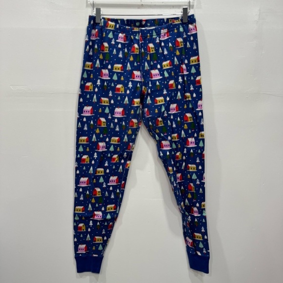Hanna Andersson Christmas Village Blue Pajama Set Large Holiday Unisex - Picture 2 of 6